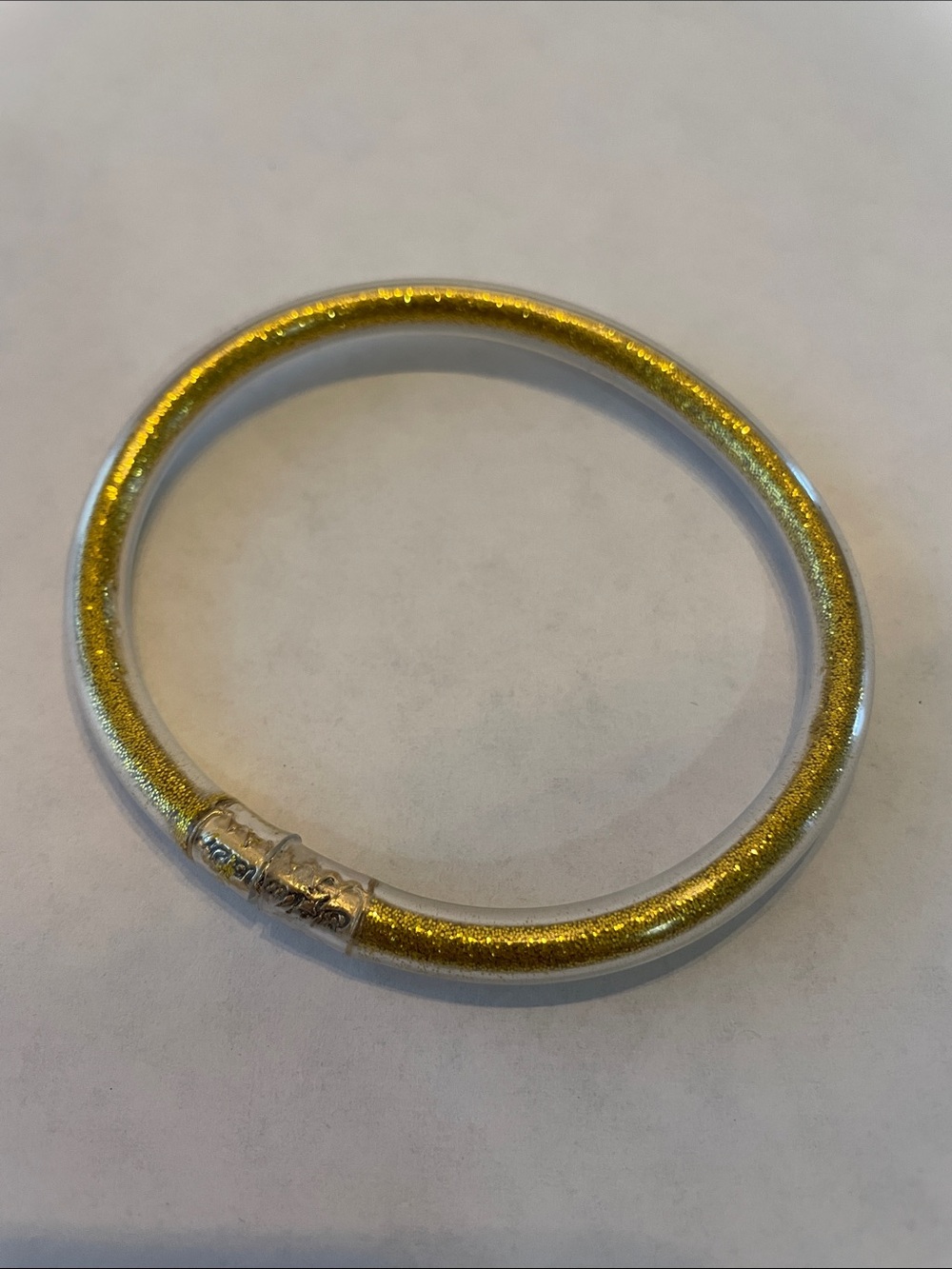 Plunder Gold Glitter Bangle Bracelet